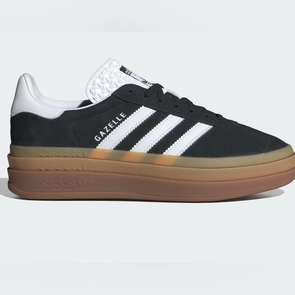 Adidas Gazelle platform Black and White Sneakers